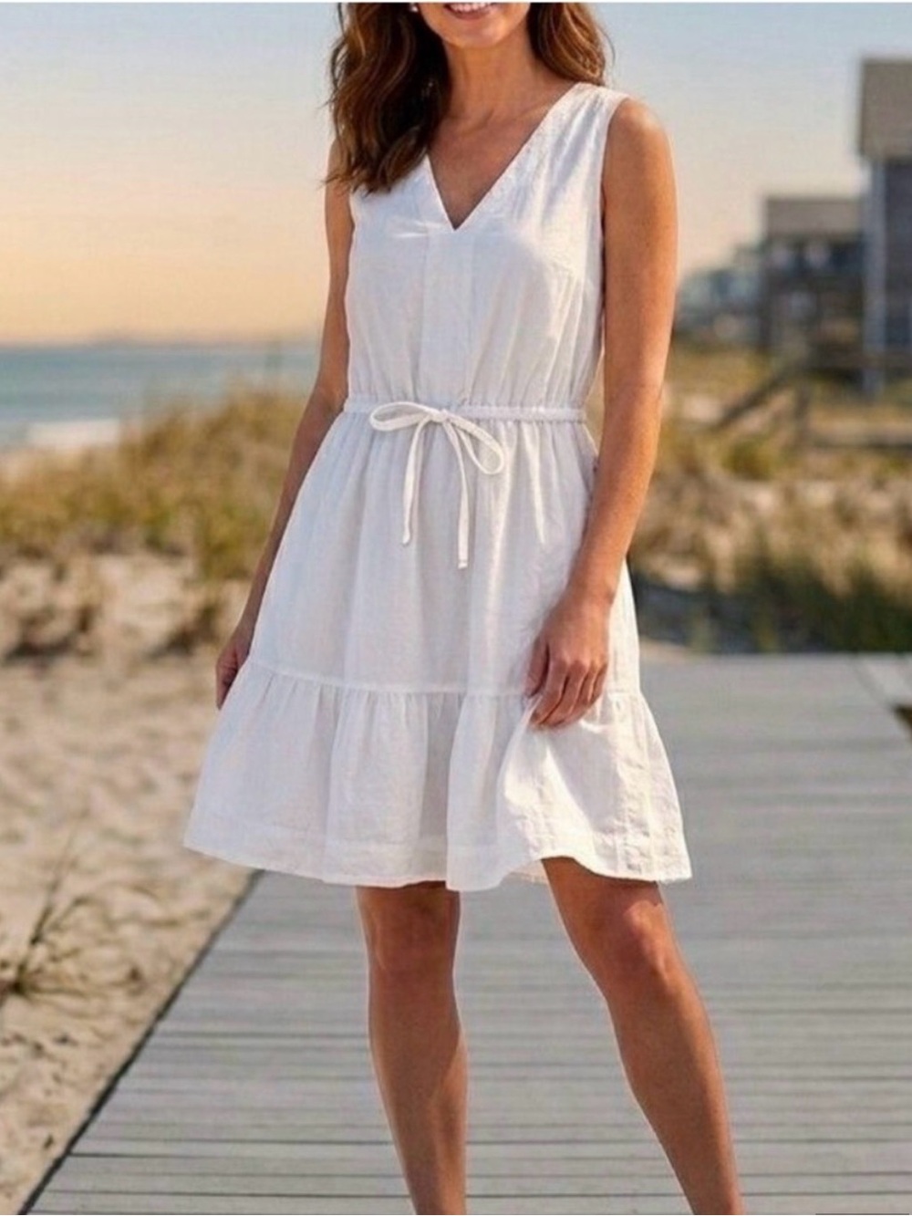 Vineyard Vines Layered White Dress - Sz M NWOt